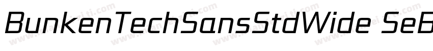 BunkenTechSansStdWide SeBd字体转换